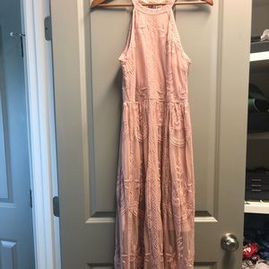 Pale pink summer maxi dress from Altar’d State